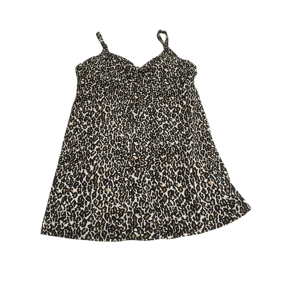 Swimsuits For All Leopard Print Swim Dress Plus Size 20 Modest One Piece Beach